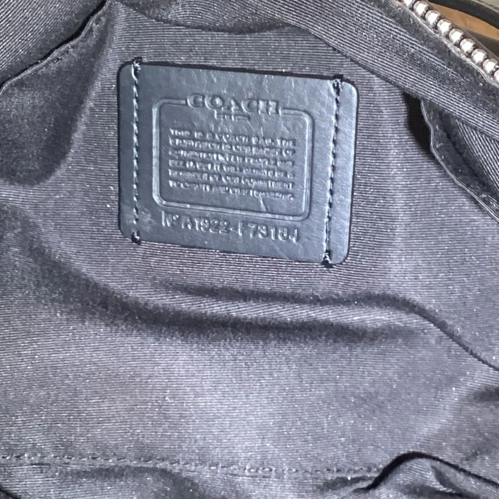 Coach black signature shoulder bag